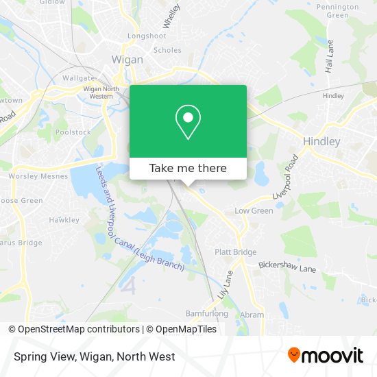 Spring View, Wigan map