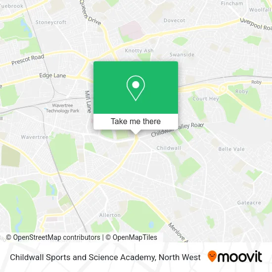 Childwall Sports and Science Academy map