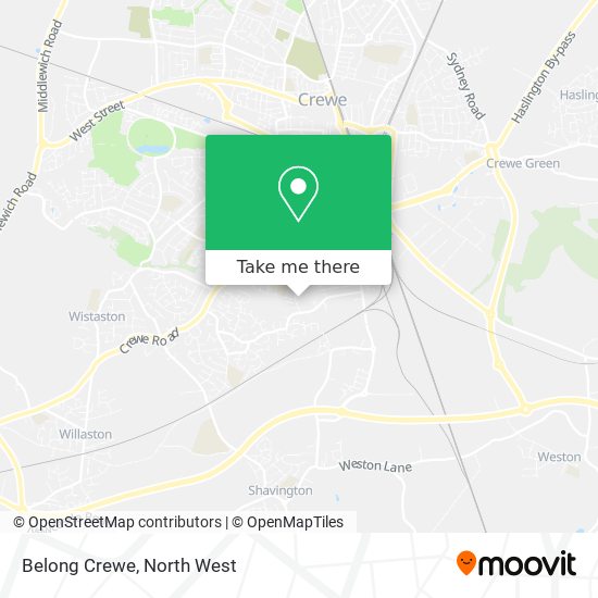 Belong Crewe map
