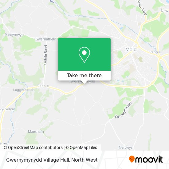 Gwernymynydd Village Hall map