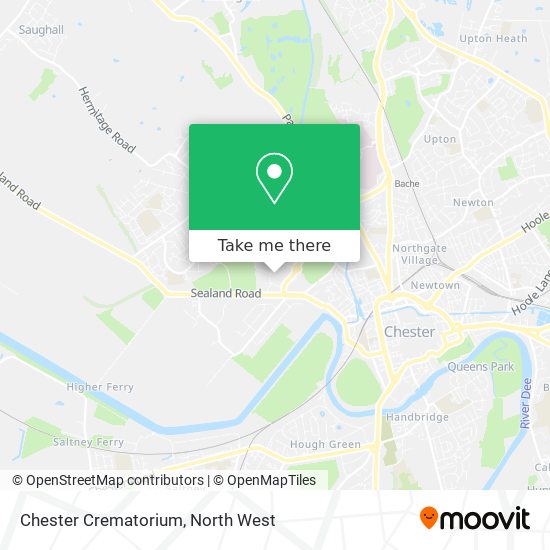 Chester Crematorium map