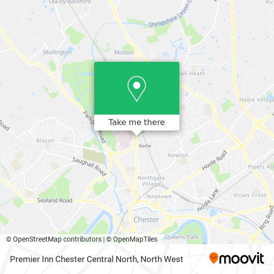 Premier Inn Chester Central North map