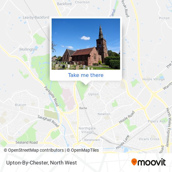 Upton-By-Chester map