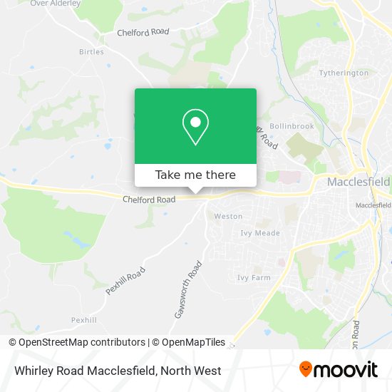 Whirley Road Macclesfield map