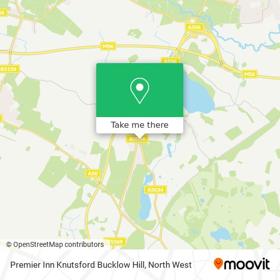 How to get to Premier Inn Knutsford Bucklow Hill in Altrincham by Bus