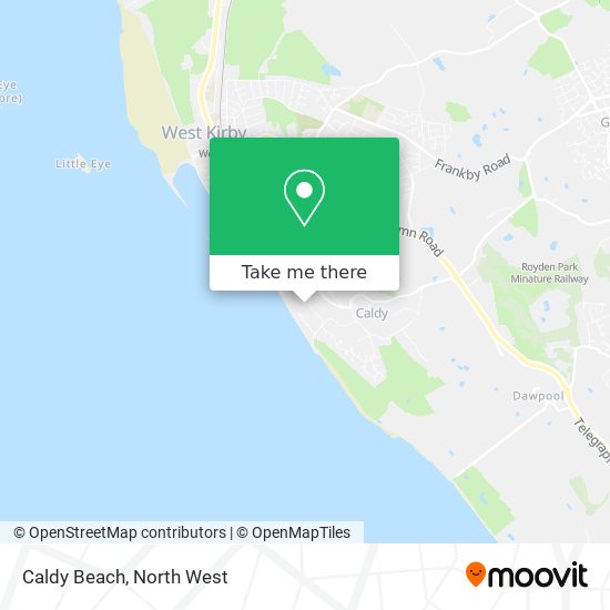 Caldy Beach map