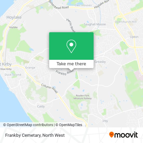 Frankby Cemetary map