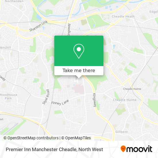 Premier Inn Manchester Cheadle map