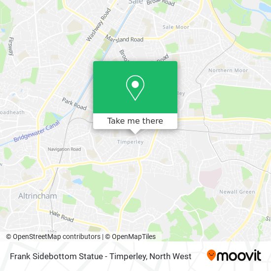 Frank Sidebottom Statue - Timperley map