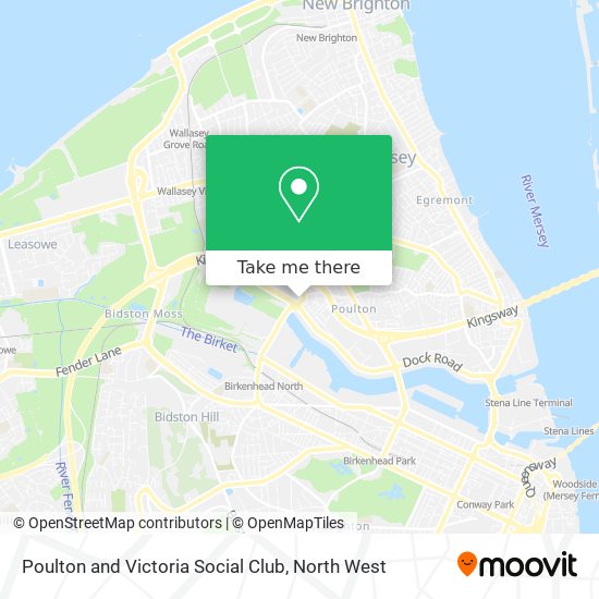 Poulton and Victoria Social Club map