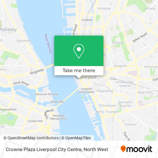 Crowne Plaza Liverpool City Centre map