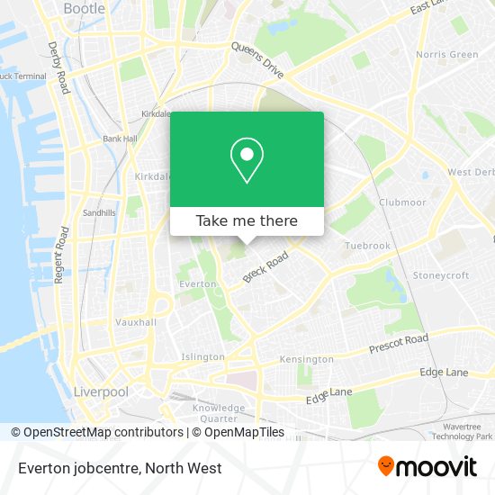 Everton jobcentre map