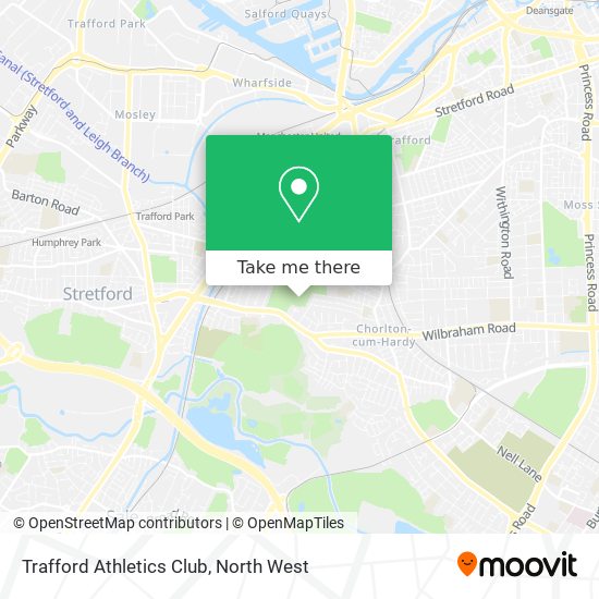 Trafford Athletics Club map