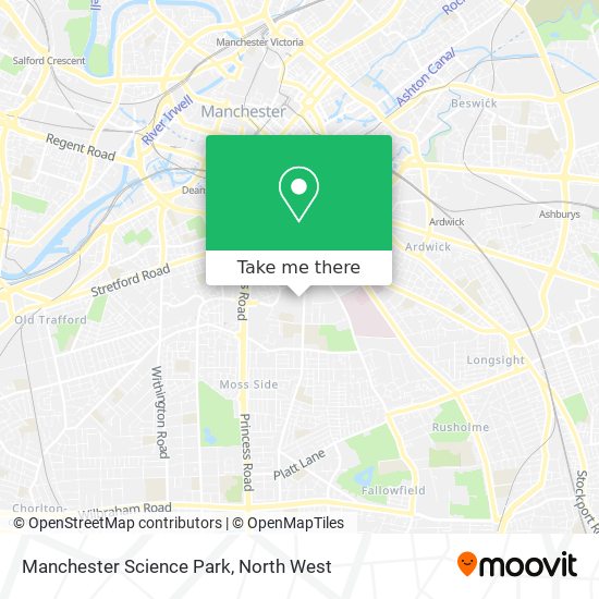 Manchester Science Park map