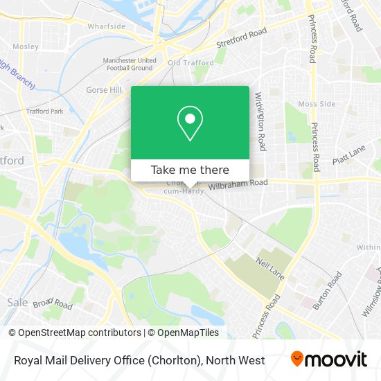 Royal Mail Delivery Office (Chorlton) map