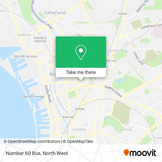 Number 60 Bus map