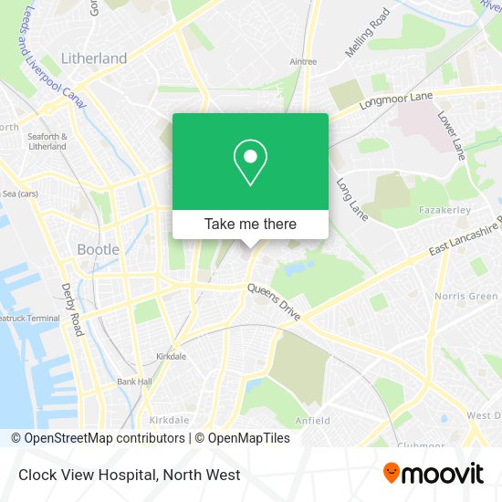 How to get to Clock View Hospital in Walton by bus or train?
