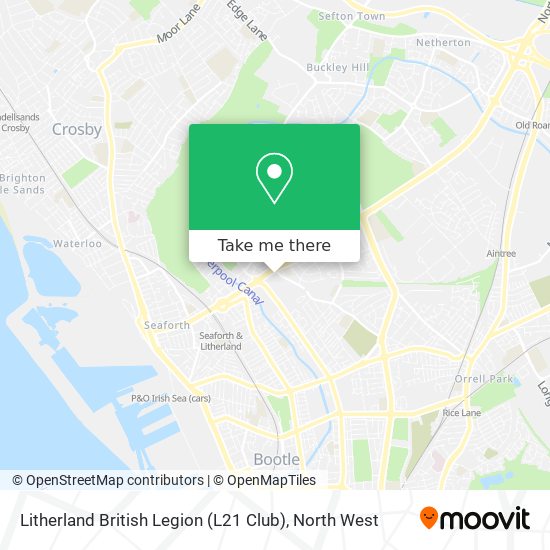 Litherland British Legion (L21 Club) map