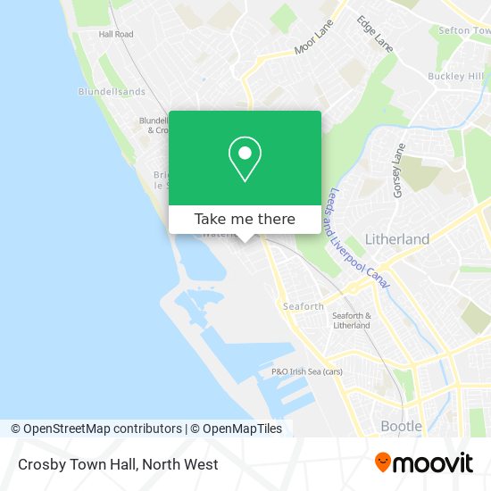 Crosby Town Hall map