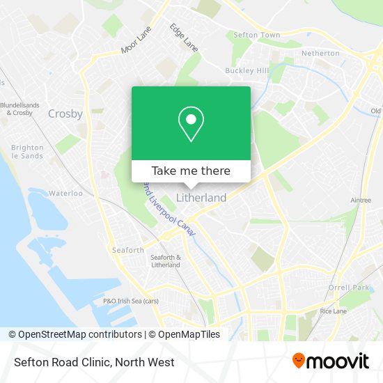 Sefton Road Clinic map