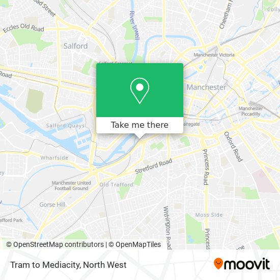 Tram to Mediacity map