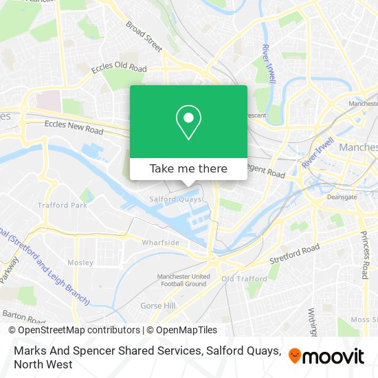 Marks And Spencer Shared Services, Salford Quays map