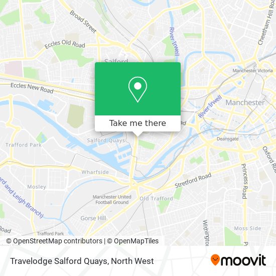 Travelodge Salford Quays map