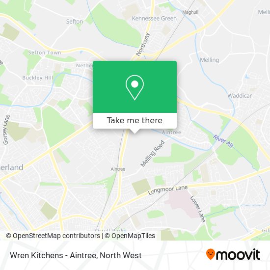 Wren Kitchens - Aintree map