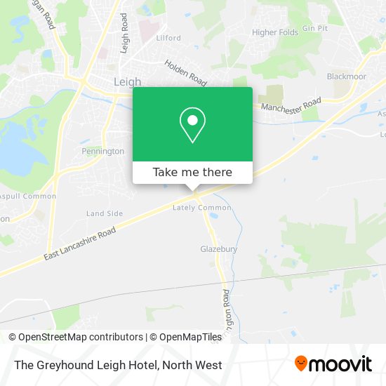 The Greyhound Leigh Hotel map