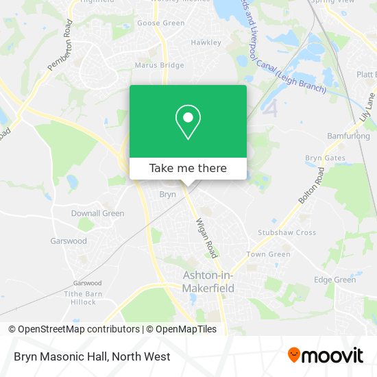 Bryn Masonic Hall map