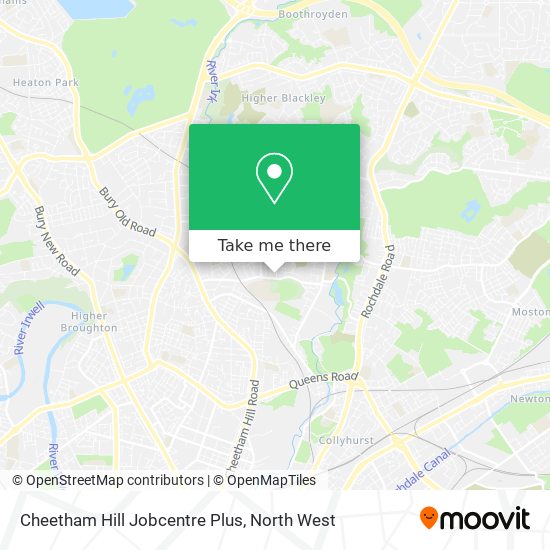 Cheetham Hill Jobcentre Plus map