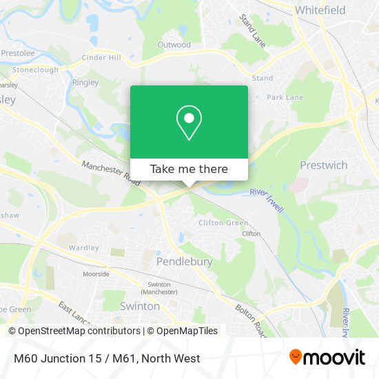 M60 Junction 15 / M61 map