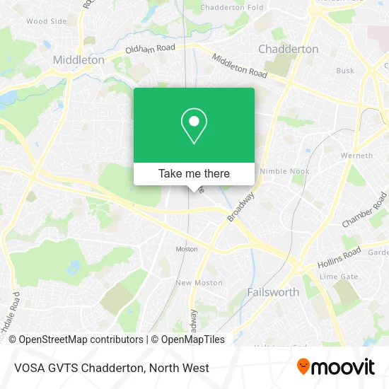 VOSA GVTS Chadderton map