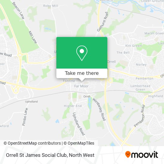 Orrell St James Social Club map