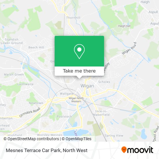 Mesnes Terrace Car Park map