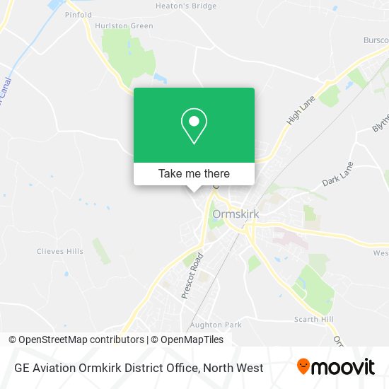 GE Aviation Ormkirk District Office map