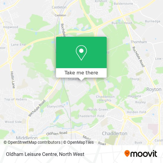 Oldham Leisure Centre map