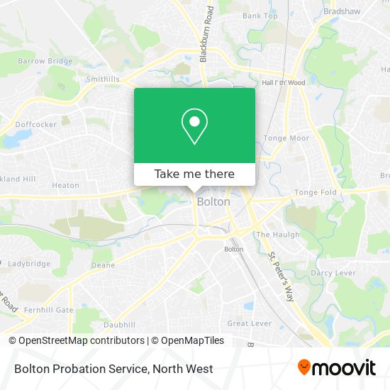 Bolton Probation Service map