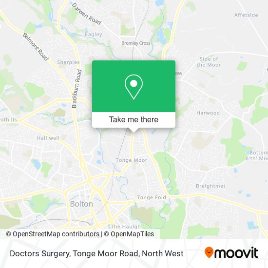 Doctors Surgery, Tonge Moor Road map