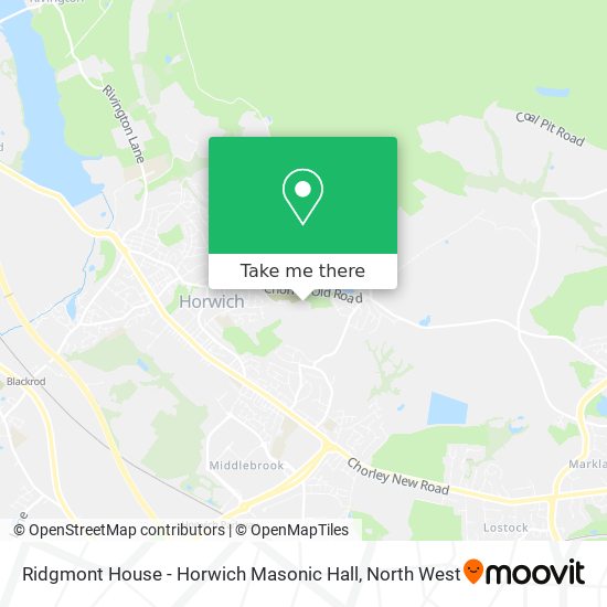 Ridgmont House - Horwich Masonic Hall map