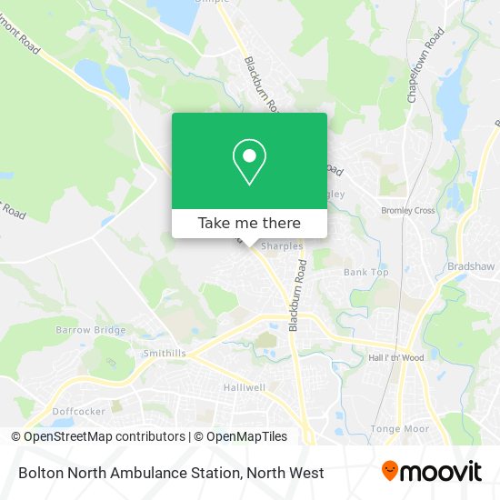 Bolton North Ambulance Station map