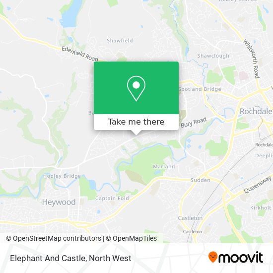 Elephant And Castle Map How To Get To Elephant And Castle In Rochdale By Bus Or Light Rail?