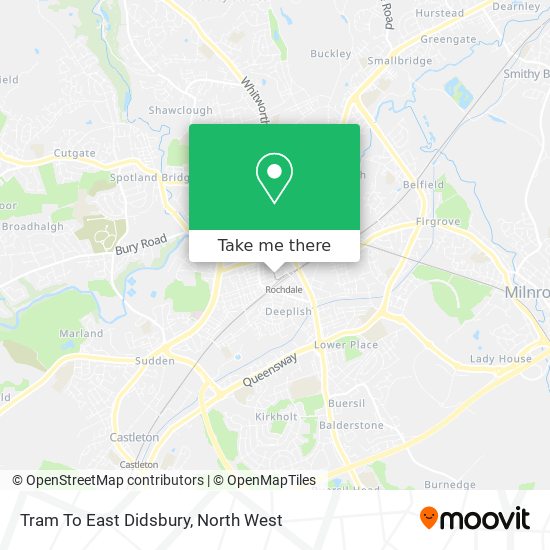Tram To East Didsbury map