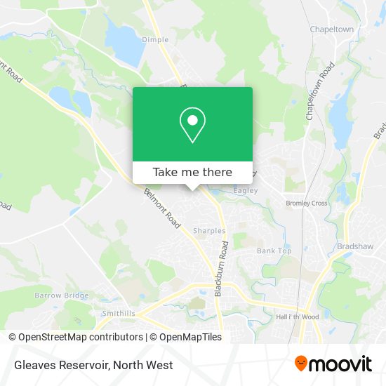Gleaves Reservoir map