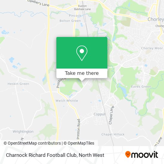 Charnock Richard Football Club map
