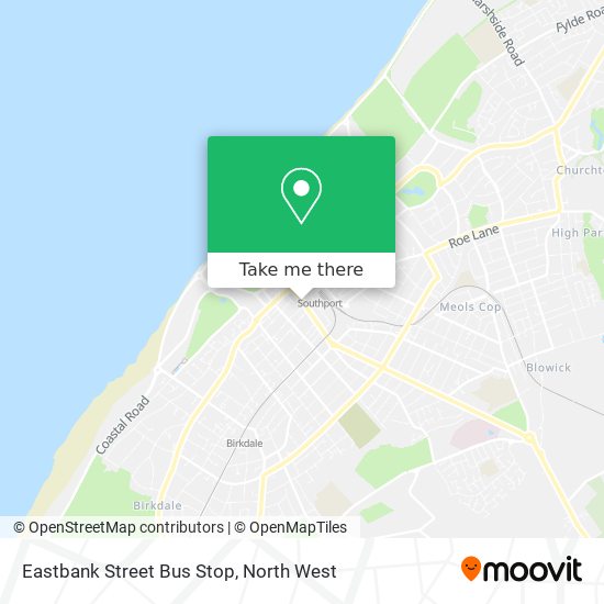 Eastbank Street Bus Stop map