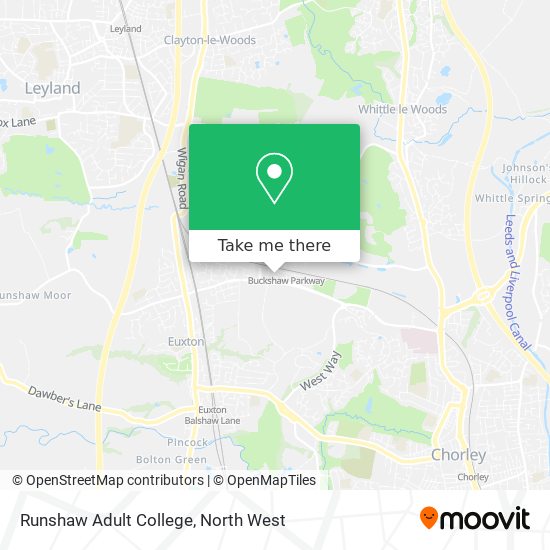 Runshaw Adult College map