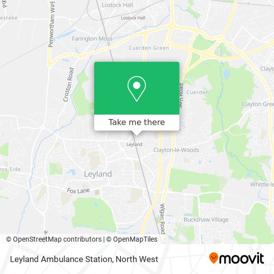 Leyland Ambulance Station map