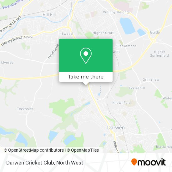 Darwen Cricket Club map