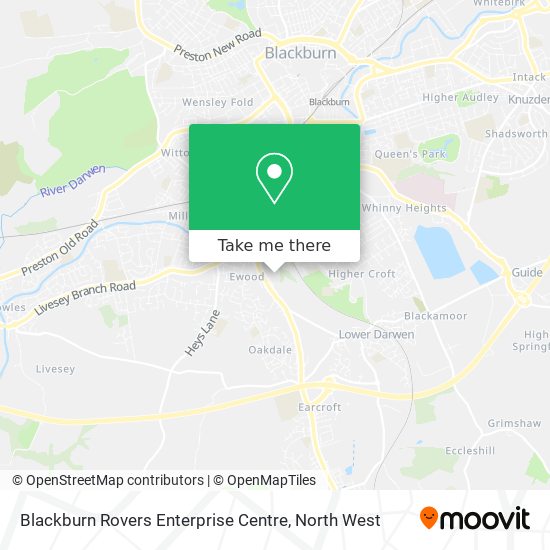 Blackburn Rovers Enterprise Centre map